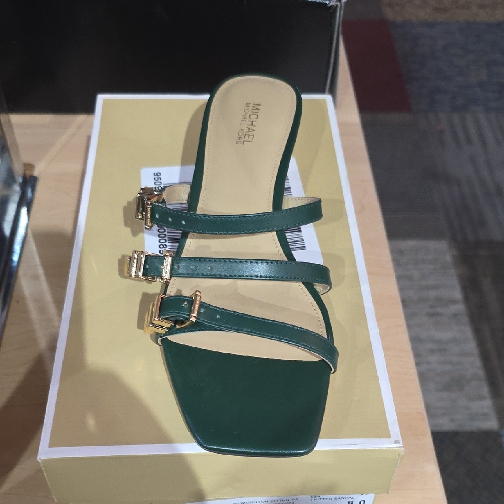 Michael Kors Emerald Green Strappy Sandals